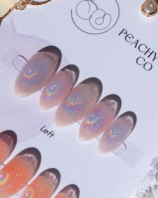 Purple Blush Cat Eye Rainbow — Extra Short