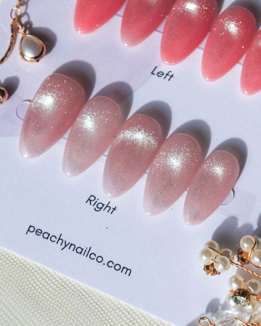 Rose Cat Eye Light Chasing — Extra Short