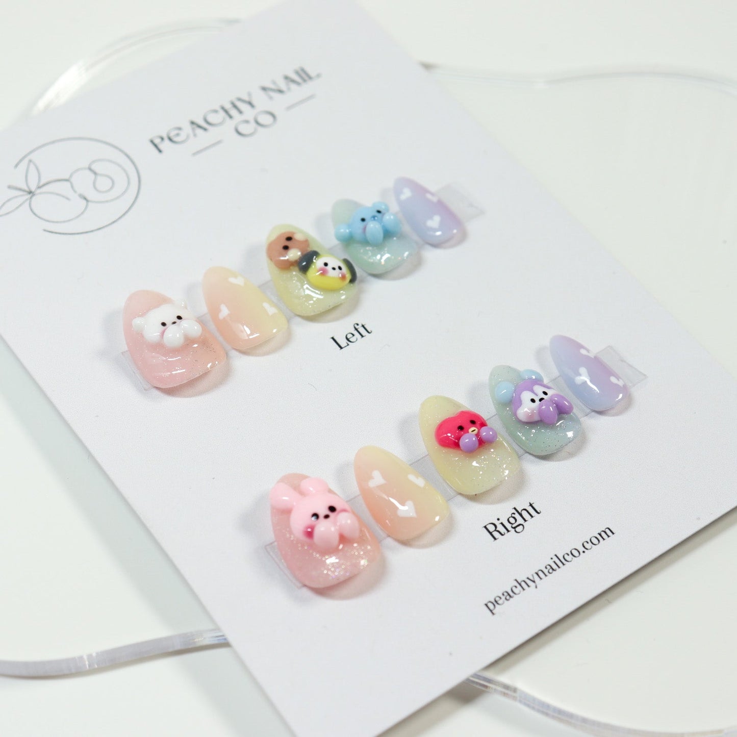 Pastel Rainbow Cuties — Extra Short