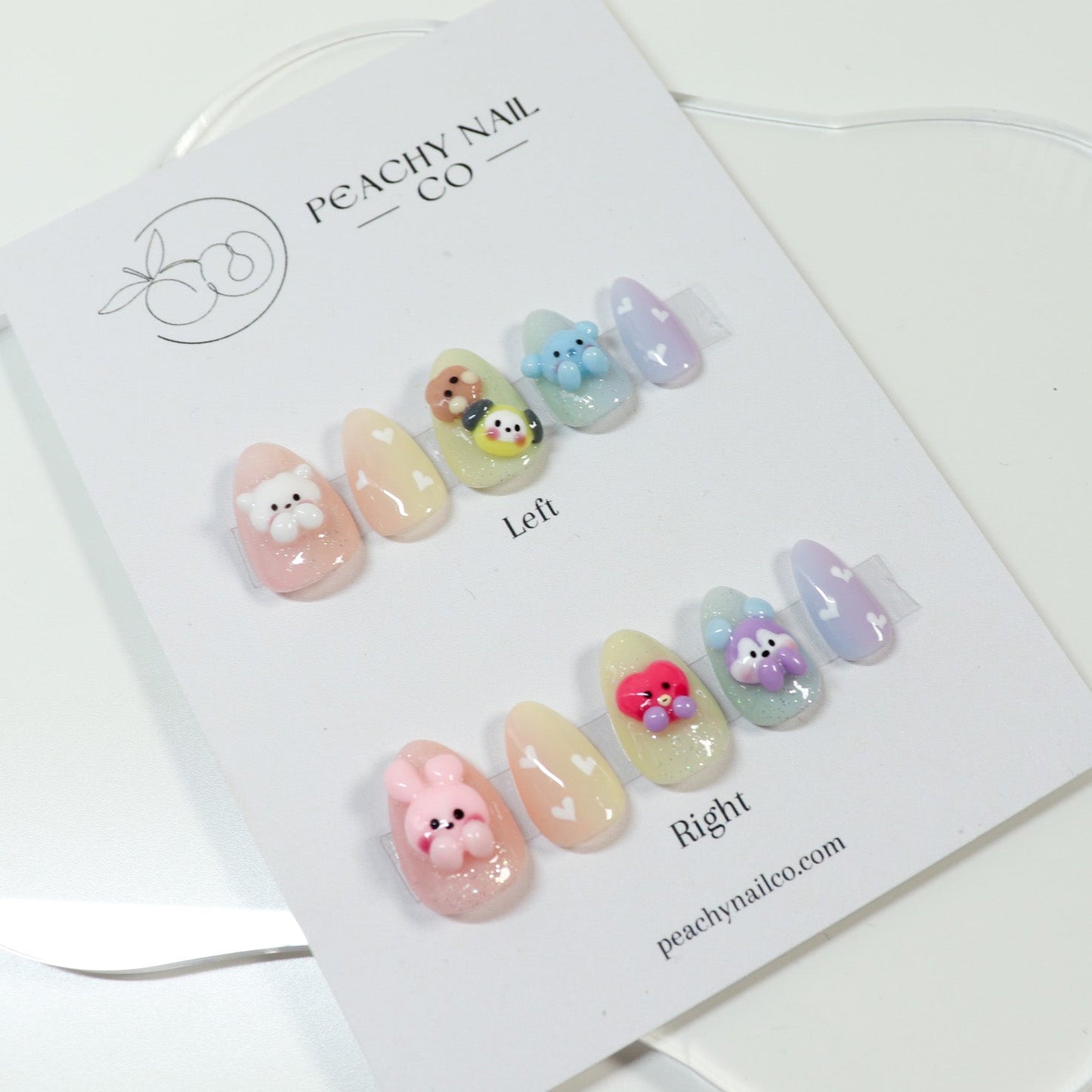 Pastel Rainbow Cuties — Extra Short