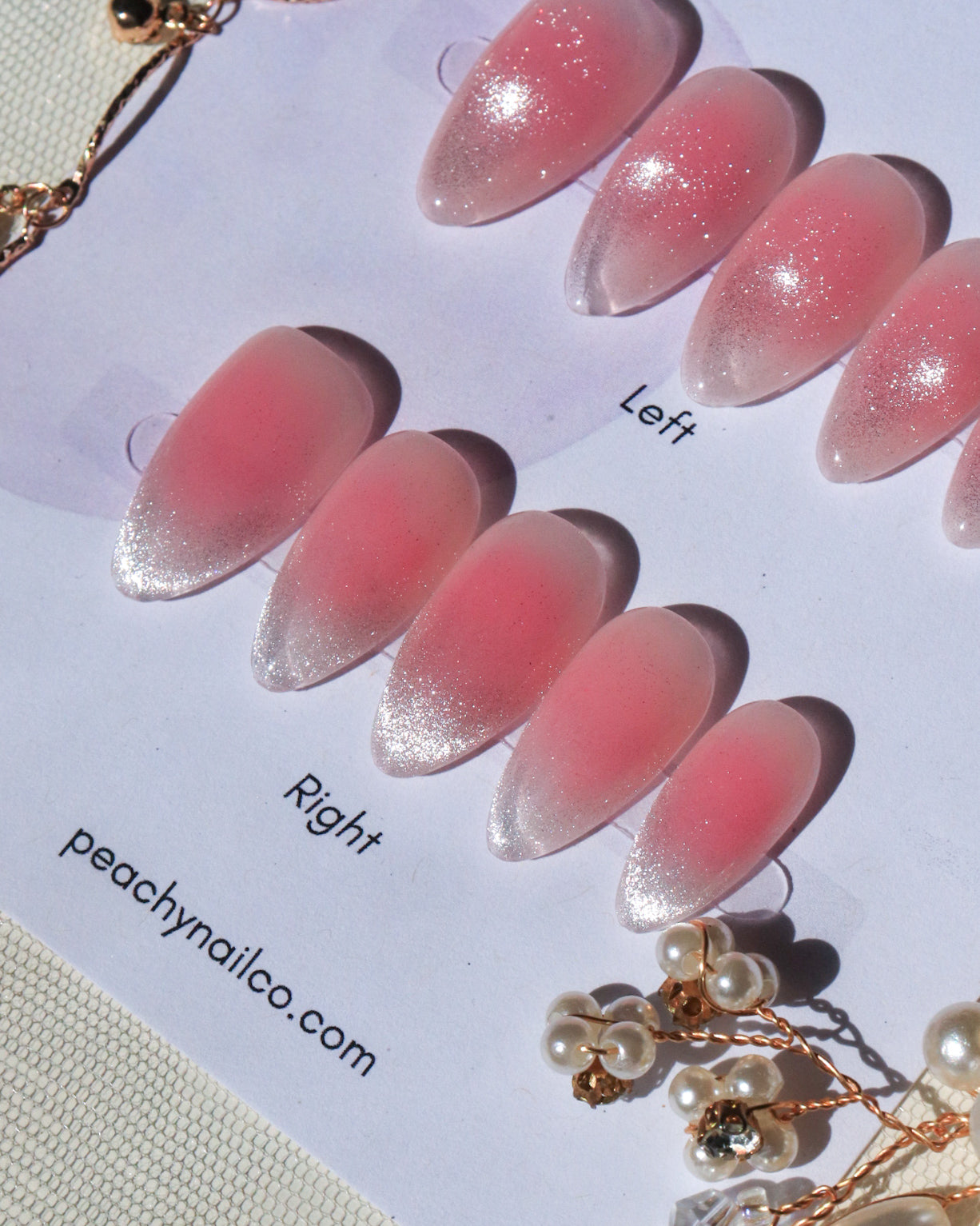 Blush Cat Eye French — Extra Short
