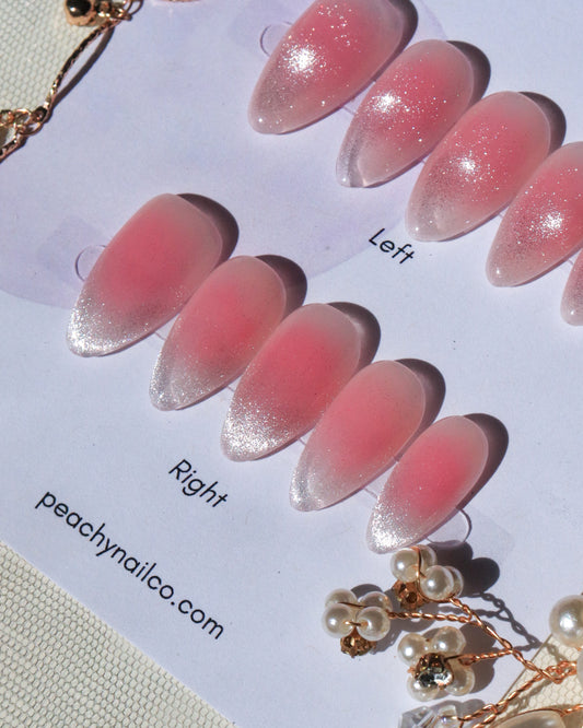 Blush Cat Eye French — Extra Short