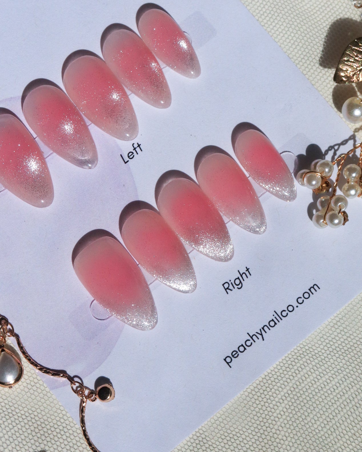 Blush Cat Eye French — Extra Short