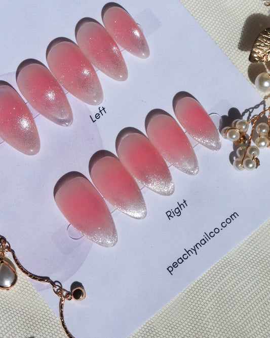 Blush Cat Eye French — Extra Short