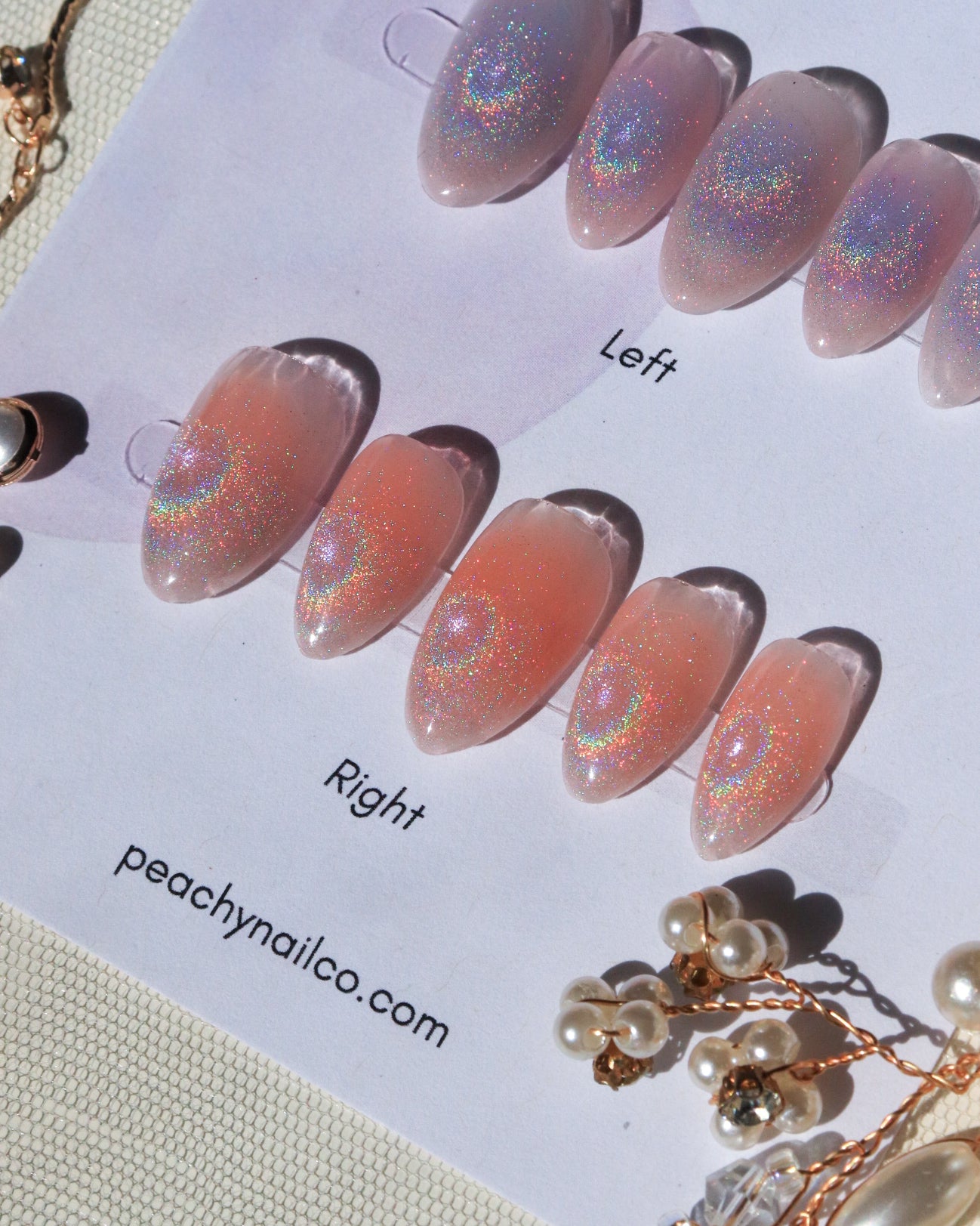 Peach Blush Cat Eye Rainbow