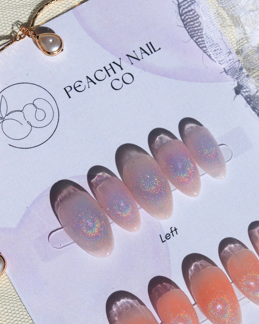Purple Blush Cat Eye Rainbow — Extra Short