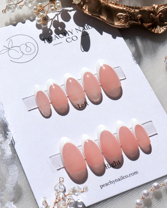 Plain French Tip Set — Extra Short